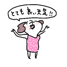 a woman with a blue eye shadow sticker #15842483