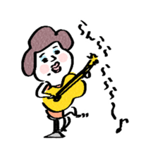 a woman with a blue eye shadow sticker #15842485