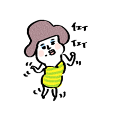 a woman with a blue eye shadow sticker #15842487