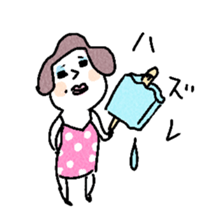 a woman with a blue eye shadow sticker #15842488