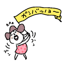 a woman with a blue eye shadow sticker #15842491