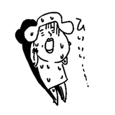 a woman with a blue eye shadow sticker #15842493