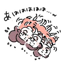 a woman with a blue eye shadow sticker #15842495