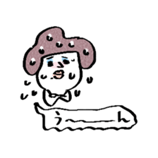 a woman with a blue eye shadow sticker #15842498