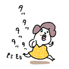 a woman with a blue eye shadow sticker #15842510