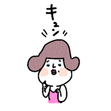 a woman with a blue eye shadow sticker #15842511