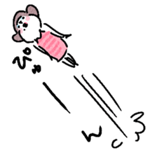 a woman with a blue eye shadow sticker #15842514