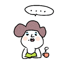 a woman with a blue eye shadow sticker #15842515