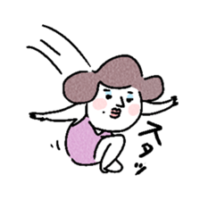 a woman with a blue eye shadow sticker #15842517