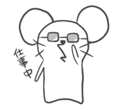 Absent-minded mouse2 sticker #15842784