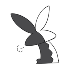 Black White Bunny sticker #15842994