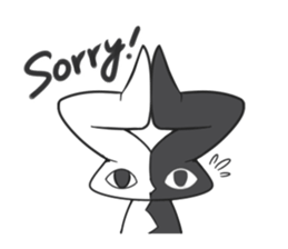 Black White Bunny sticker #15843001