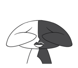 Black White Bunny sticker #15843002