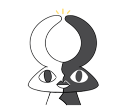 Black White Bunny sticker #15843004