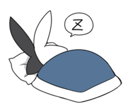 Black White Bunny sticker #15843008