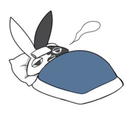 Black White Bunny sticker #15843010
