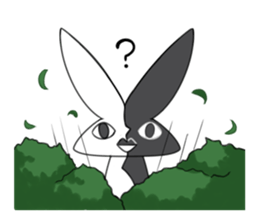 Black White Bunny sticker #15843012