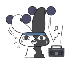 Black White Bunny sticker #15843015