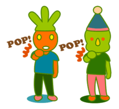 Popao et Popataro le duo Poppin ENGLISH sticker #15843223