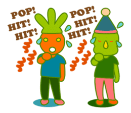 Popao et Popataro le duo Poppin ENGLISH sticker #15843225