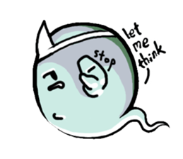 blue Little ghost sticker #15843396