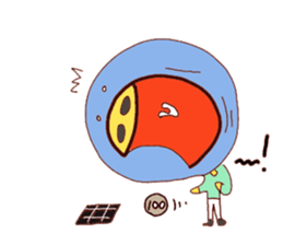 Hiragana image face sticker #15843438