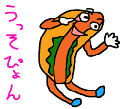 hot dog man sticker #15843721