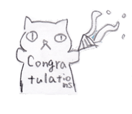 hen na cat sticker #15844050