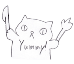 hen na cat sticker #15844053