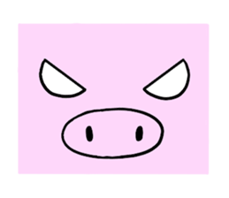A chubby pig sticker #15844792