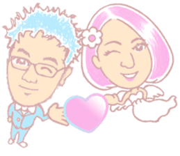Chinese(Simplified) man ,angel ,couple sticker #15845898