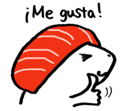 White lizard with SUSHI sticker #15846396
