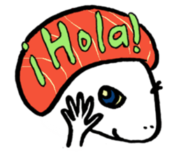White lizard with SUSHI sticker #15846399