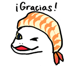 White lizard with SUSHI sticker #15846400
