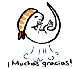 White lizard with SUSHI sticker #15846401