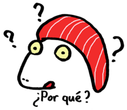 White lizard with SUSHI sticker #15846402