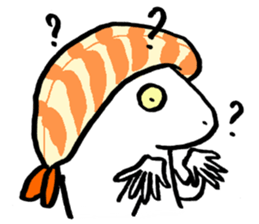 White lizard with SUSHI sticker #15846404