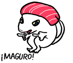 White lizard with SUSHI sticker #15846408