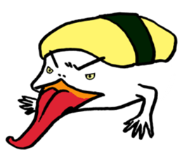 White lizard with SUSHI sticker #15846415