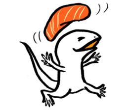 White lizard with SUSHI sticker #15846421