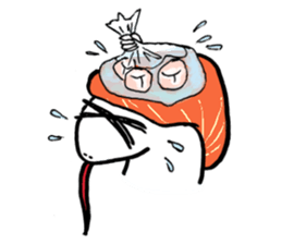 White lizard with SUSHI sticker #15846424