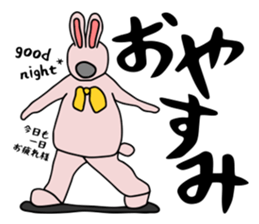 Rabbit costume human being sticker #15846531