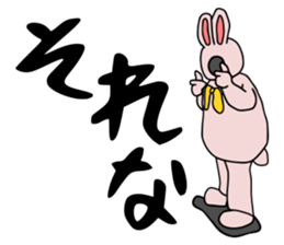 Rabbit costume human being sticker #15846534