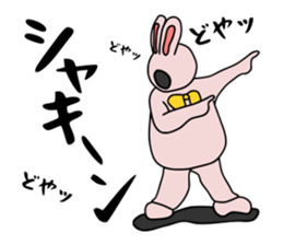 Rabbit costume human being sticker #15846546
