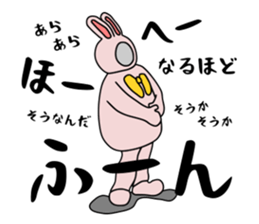 Rabbit costume human being sticker #15846560