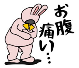 Rabbit costume human being sticker #15846561