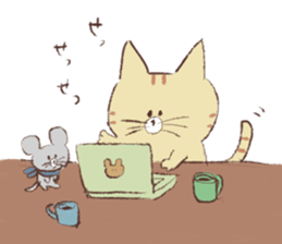 A bear's cub and pleasant friends sticker #15846805