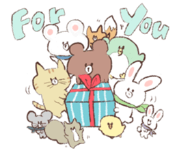 A bear's cub and pleasant friends sticker #15846809