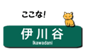 KOBE Subway Station Name with Cats. sticker #15846839