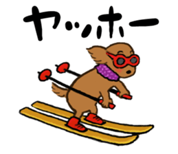 dog and little bird sticker #15846856